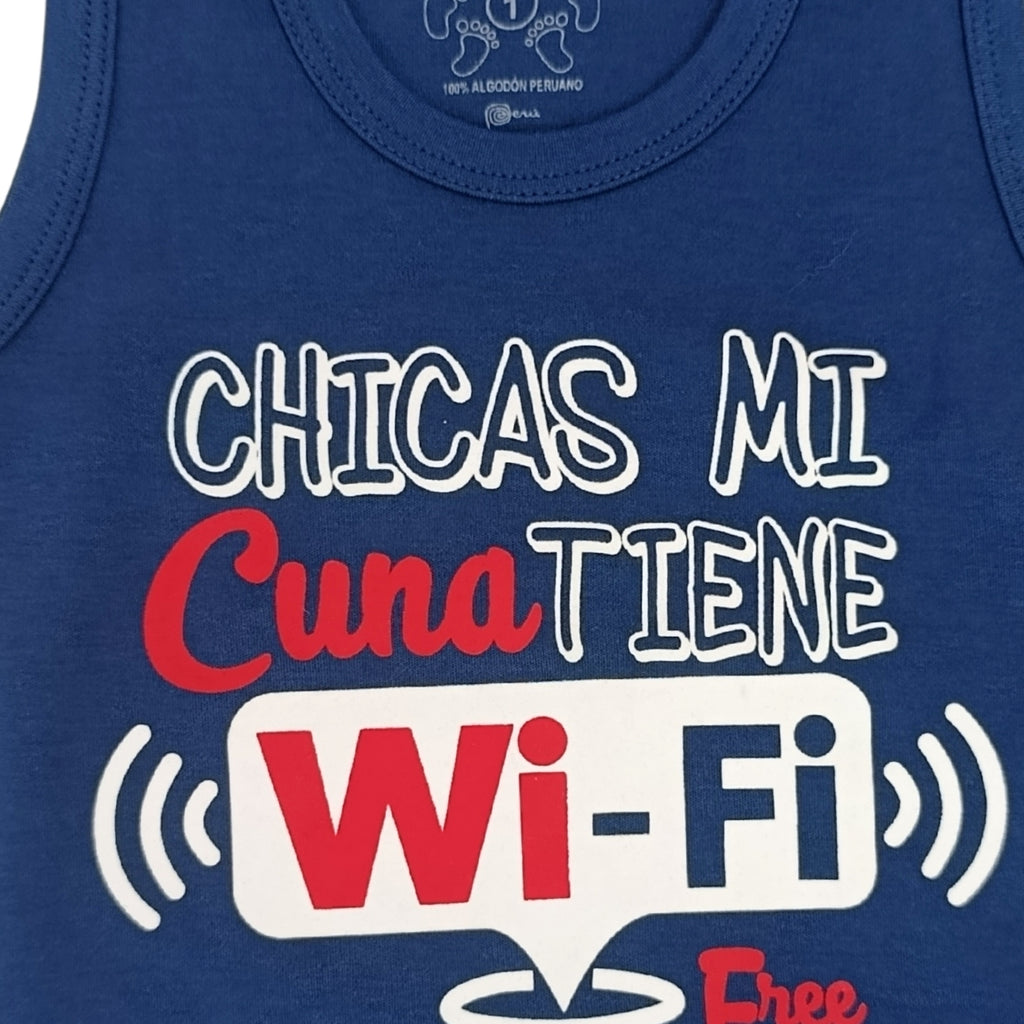 Body Bebé Sin Manga - Mi cuna tiene wifi - N151