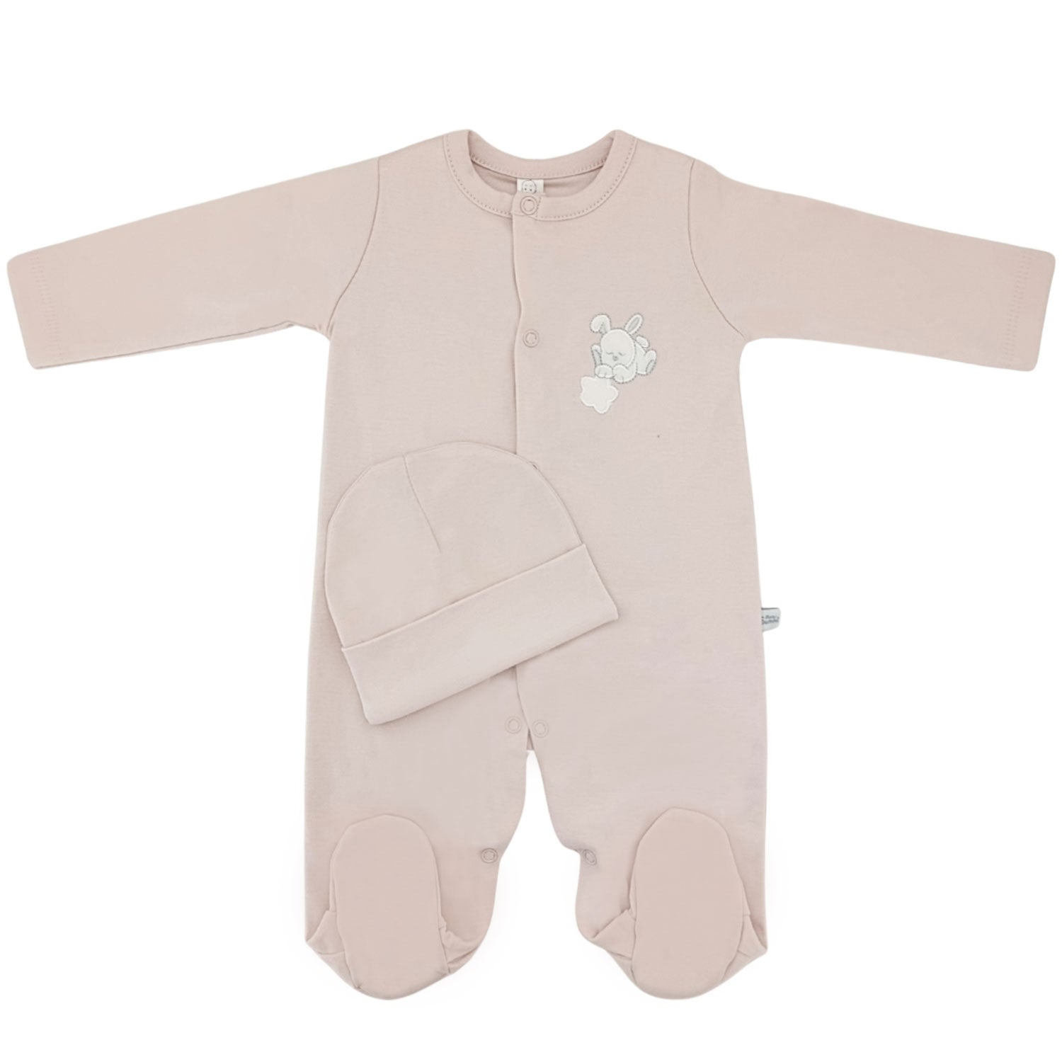 Enterizo Bebé Algodon Beige - T0402