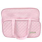 Bolso pañalera de Tela Rombo - Rosado -  N24