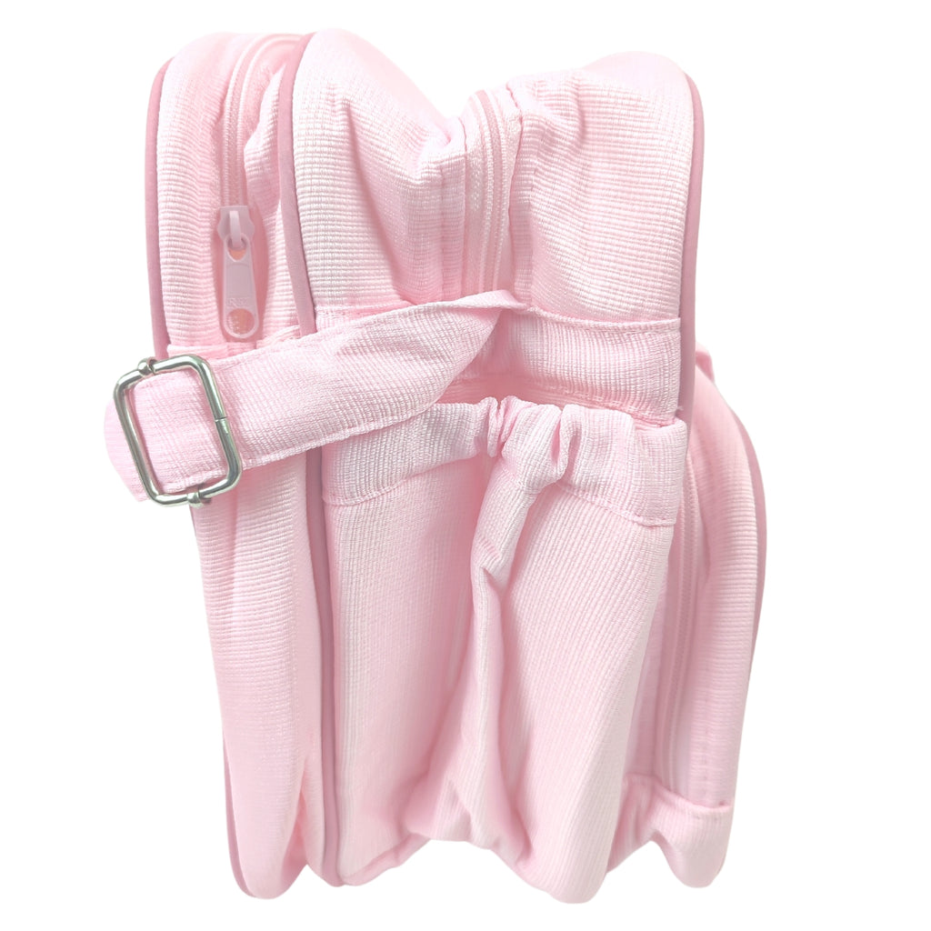 Bolso pañalera de Tela Rombo - Rosado -  N24