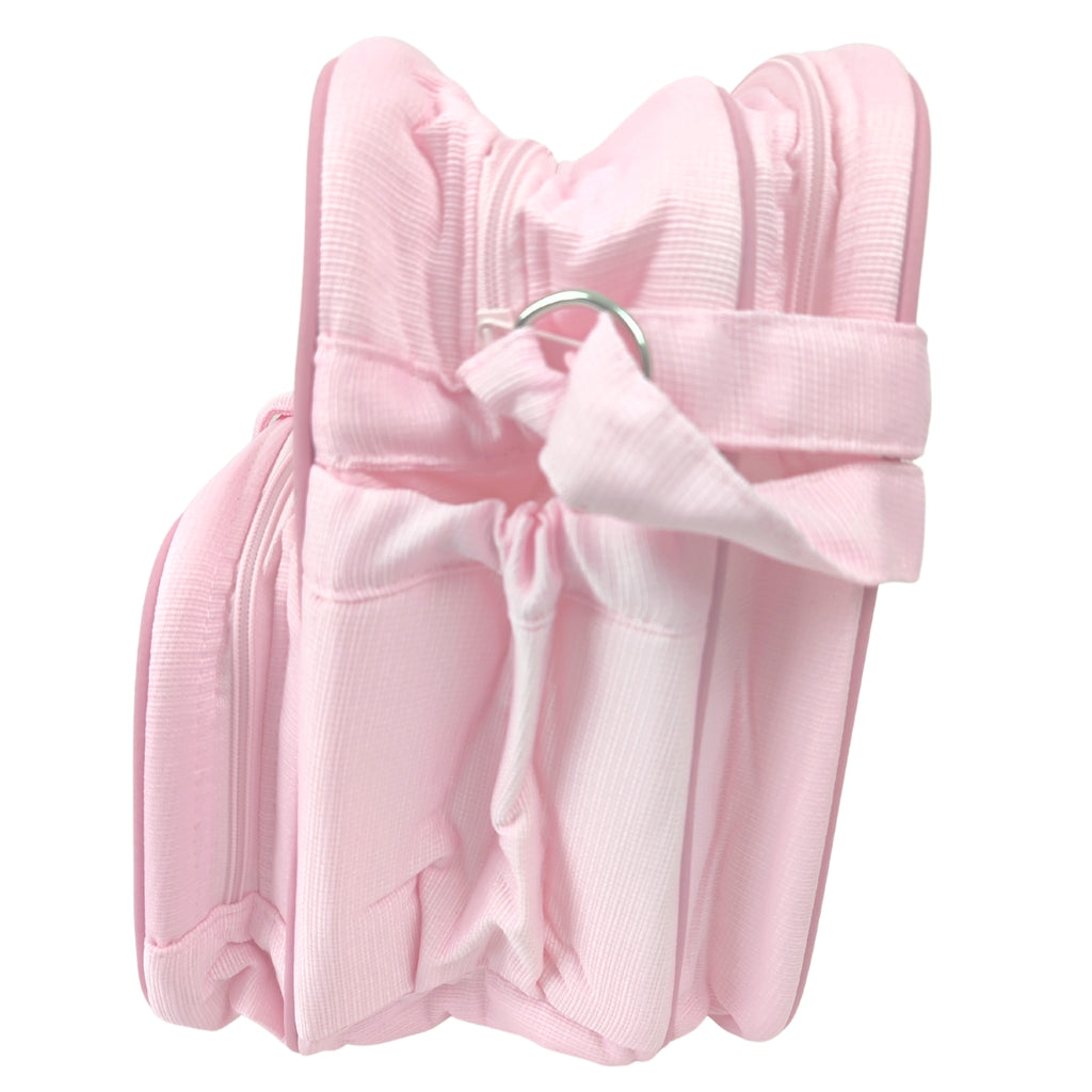 Bolso pañalera de Tela Rombo - Rosado -  N24