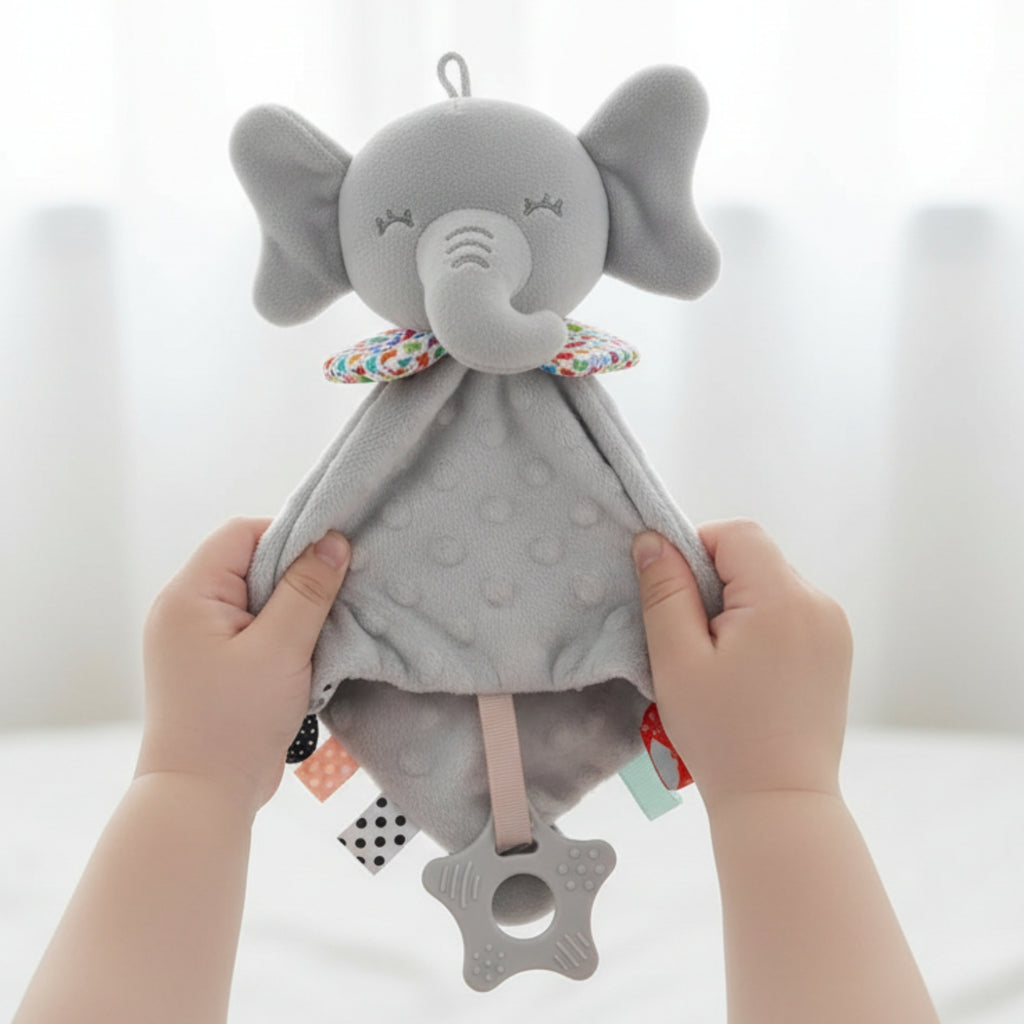 Mantita de Apego Dulce Elefante - Plomo