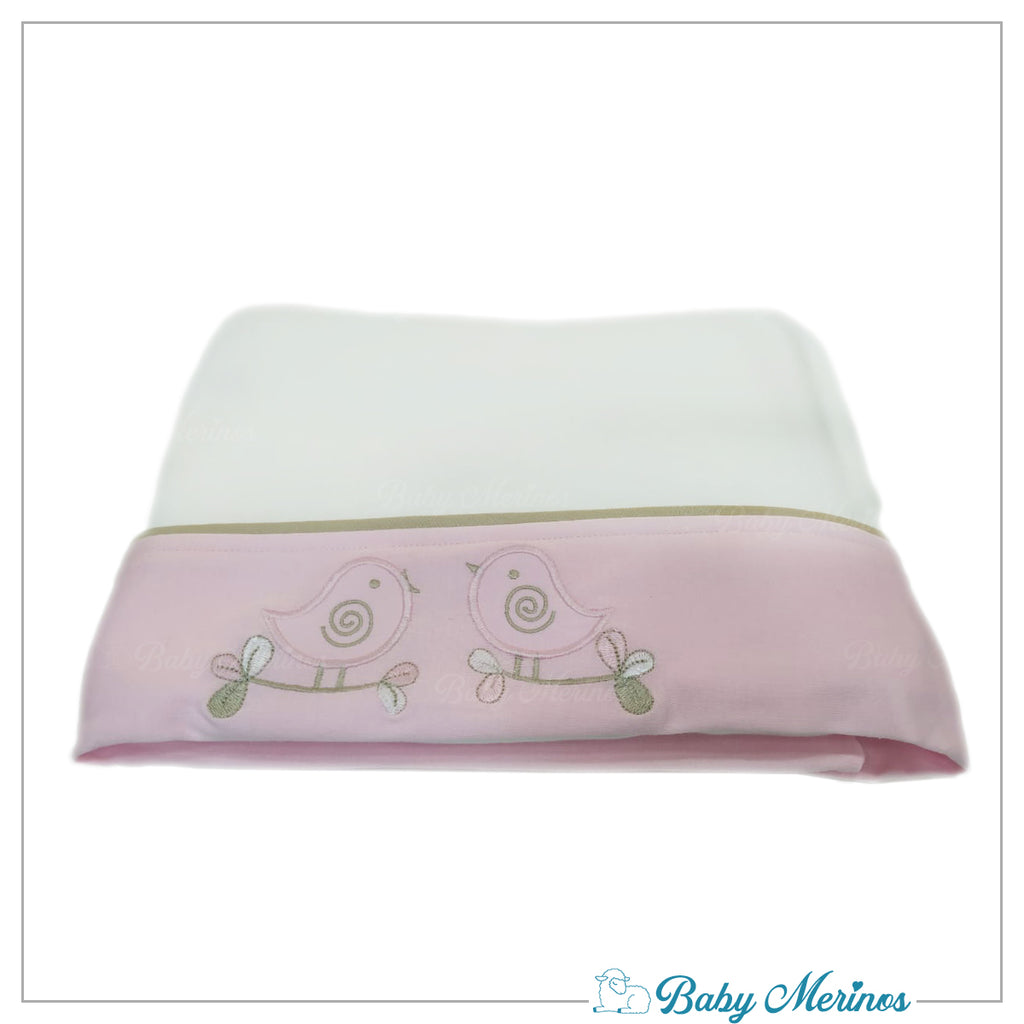 Set de Sabanas Algodón Cama Cuna 1pz o 1.5pz Niña Aves - BDR