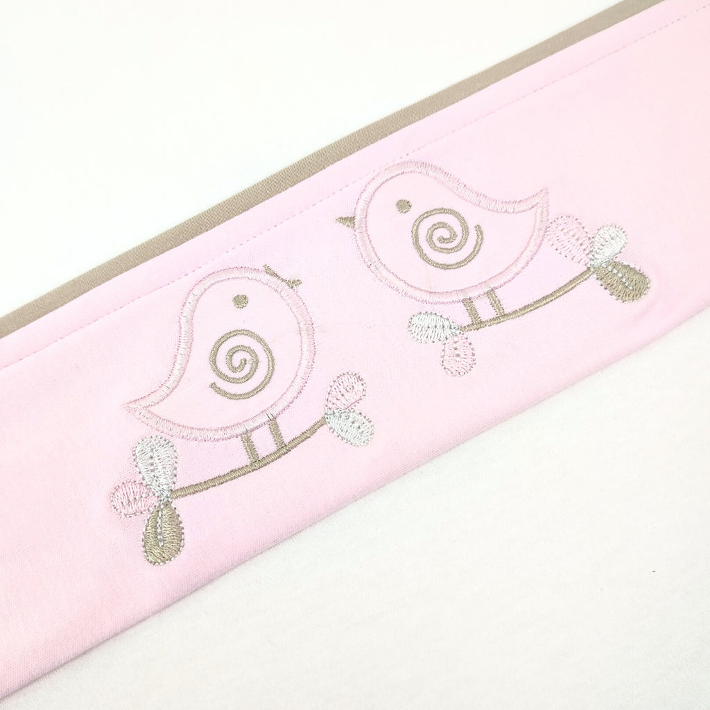 Set de Sabanas Algodón Cama Cuna 1pz o 1.5pz Niña Aves - BDR
