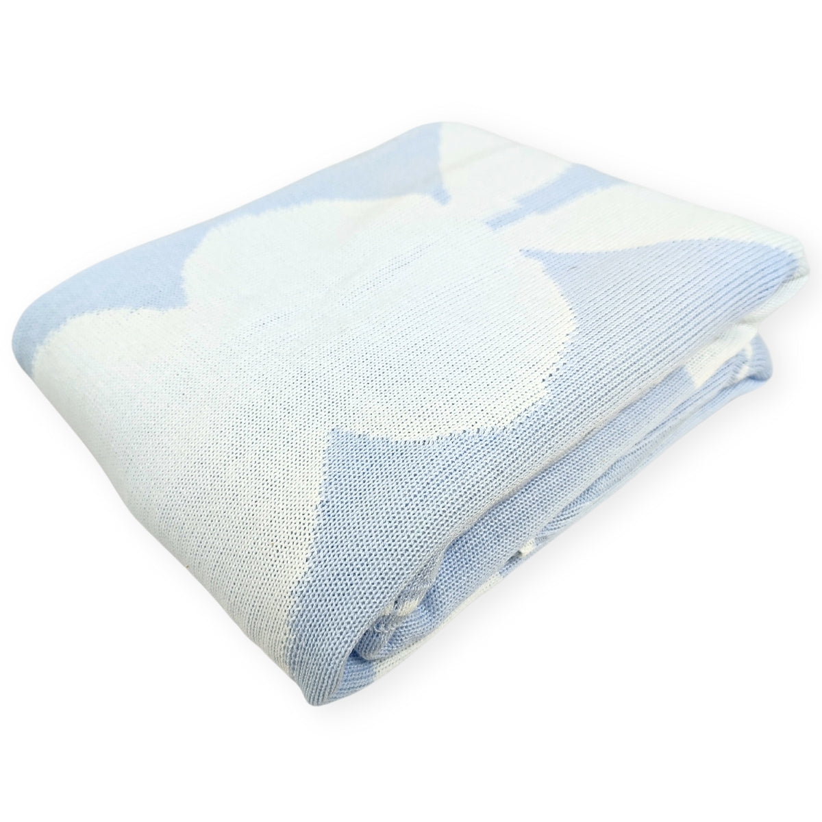 Colcha Hilo Tacto Conejito con algodon - Celeste CB