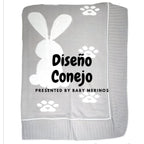 Colcha Hilo Tacto Conejito con algodon - Celeste CB