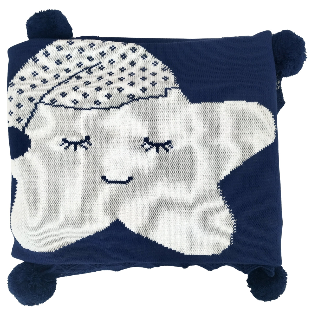 Colcha Hilo Tacto Estrella - Azul AB