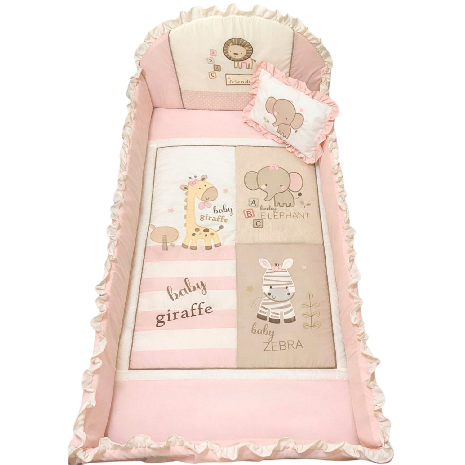Set de Cuna y Protector Tradición  Baby Giraffe