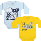 Pack de 2 Bodys de Bebé Manga Larga - N1