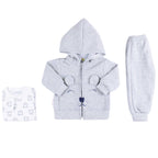 Conjunto Algodon Jacquard - Lucia - 3 piezas - Gris