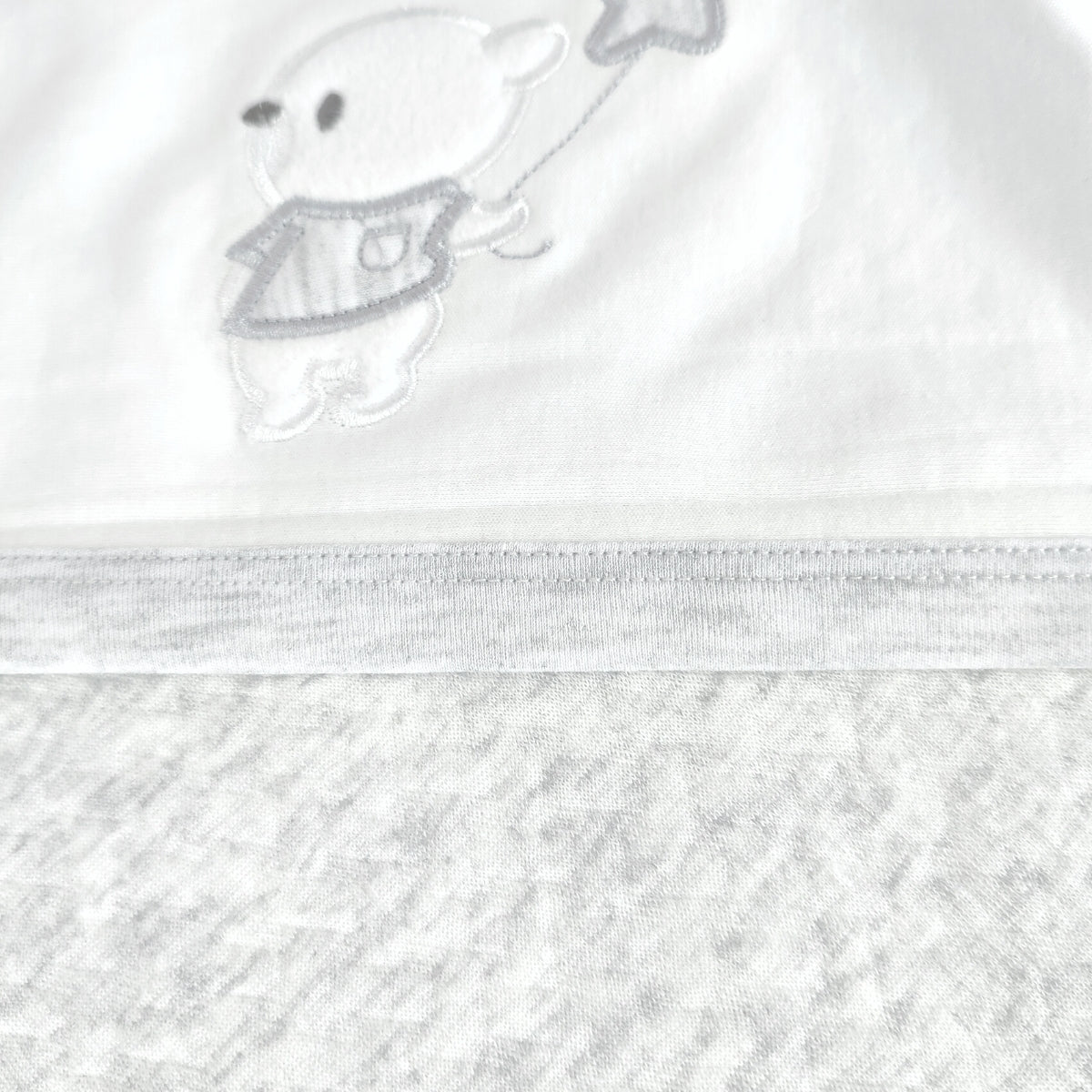 Colcha delagada reversible Bobito Osito Estrella - Gris