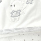 Colcha delagada reversible Bobito Osito Estrella - Gris