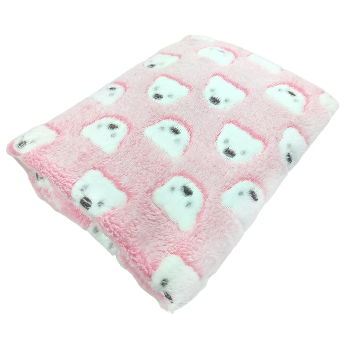 Manta Felpa Bebé - Ositas - Rosado