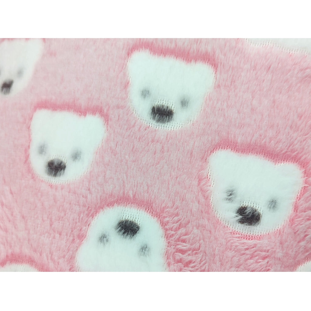 Manta Felpa Bebé - Ositas - Rosado