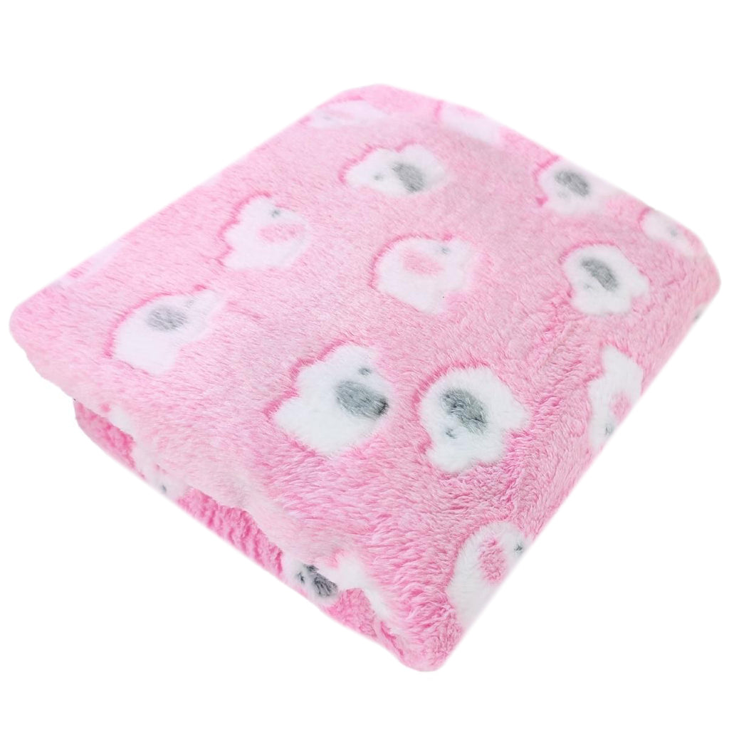 Manta Felpa Bebé - Elefantes - Rosado