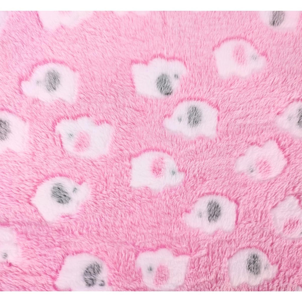 Manta Felpa Bebé - Elefantes - Rosado