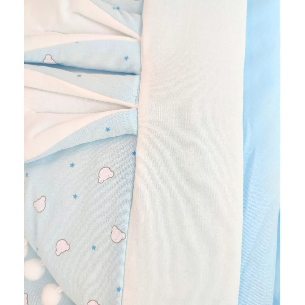 Colcha acolchada - Orejitas - Celeste