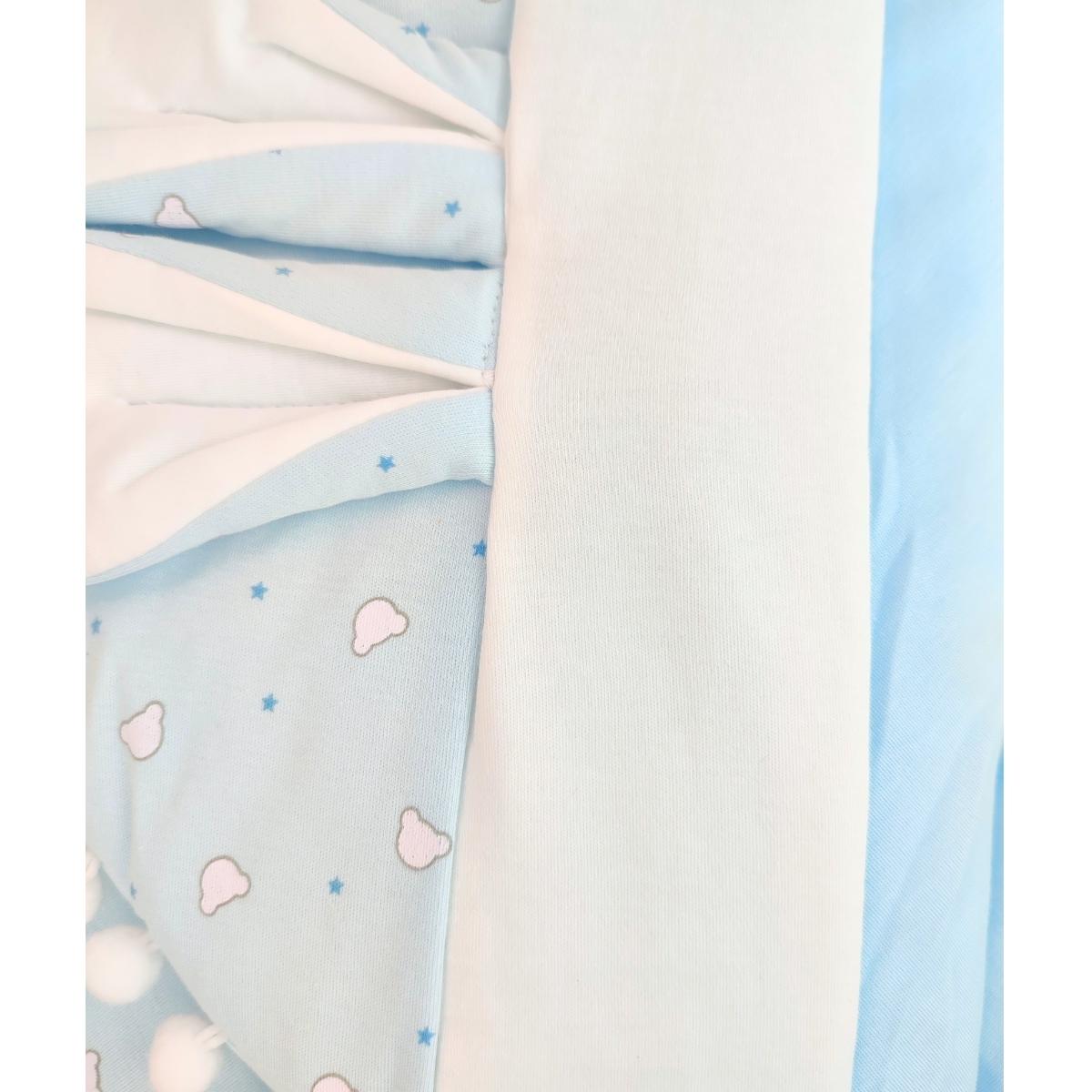 Colcha acolchada - Orejitas - Celeste