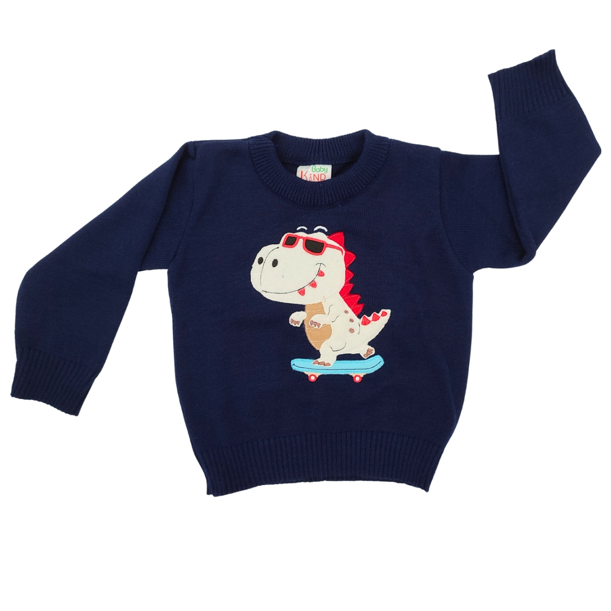 Chompa Bebe Hilo - Dino Fun - Azul noche