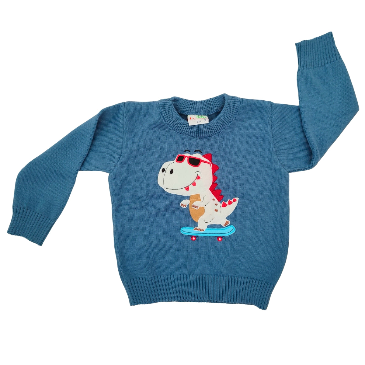 Chompa Bebe Hilo - Dino Fun - Cemento