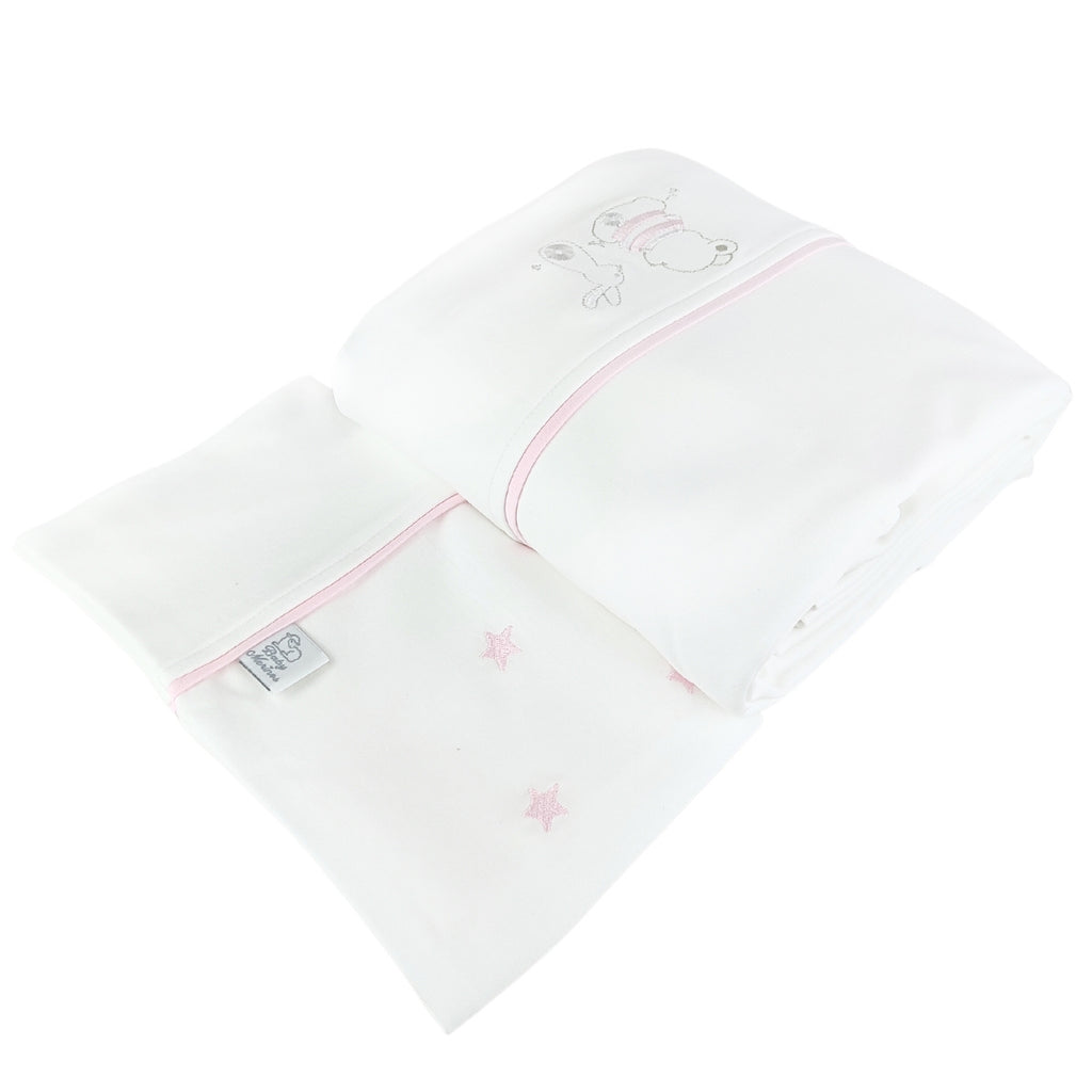 Set de Sábanas Bebe Algodón Cuna Niña - Amigos Duo - BRB