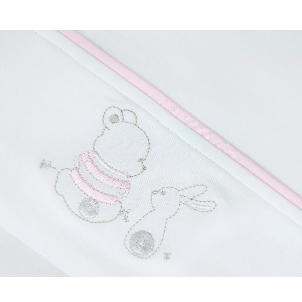 Set de Sábanas Bebe Algodón Cuna Niña - Amigos Duo - BRB