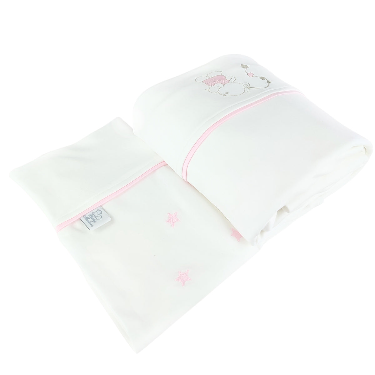 Set de Sábanas Bebe Algodón Cuna Niña - Osita pescadora - BRB