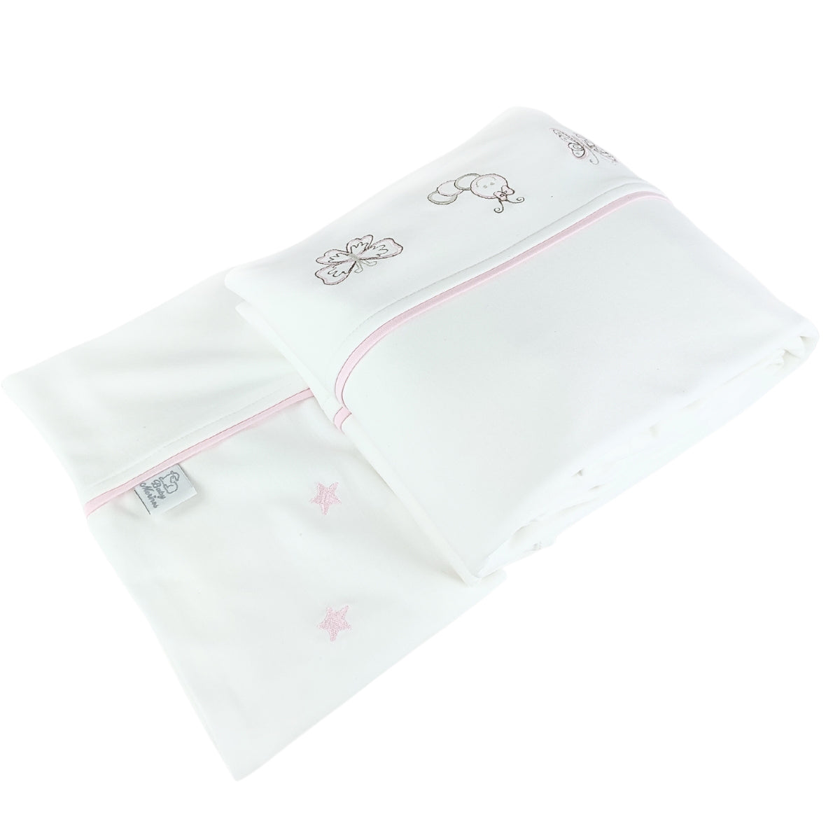 Set de Sábanas Bebe Algodón Cuna Niña - BB Mariposa - BRB