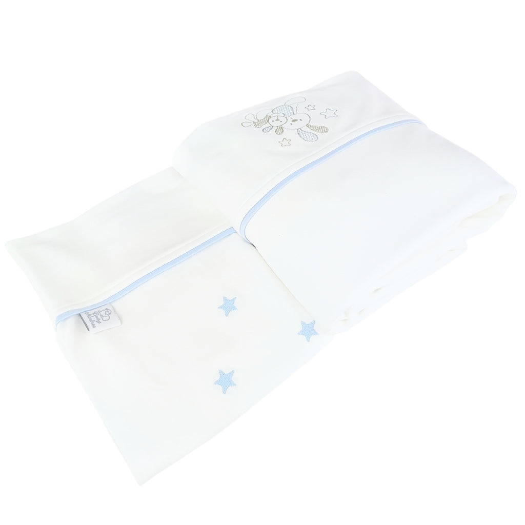 Set de Sábanas Bebe Algodón Cuna Niño - 2 conejos - BCB