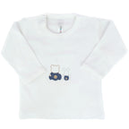 Conjunto Bebe - punto ingles - Amigos duo - Blanco-Azul