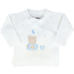 Conjunto Bebe - punto ingles - Amigos duo - Blanco-Celeste