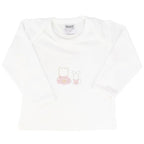 Conjunto Bebe - punto ingles - Amigos duo - Blanco-Rosado