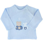 Conjunto Bebe - punto ingles - Amigos duo - Celeste-Azul
