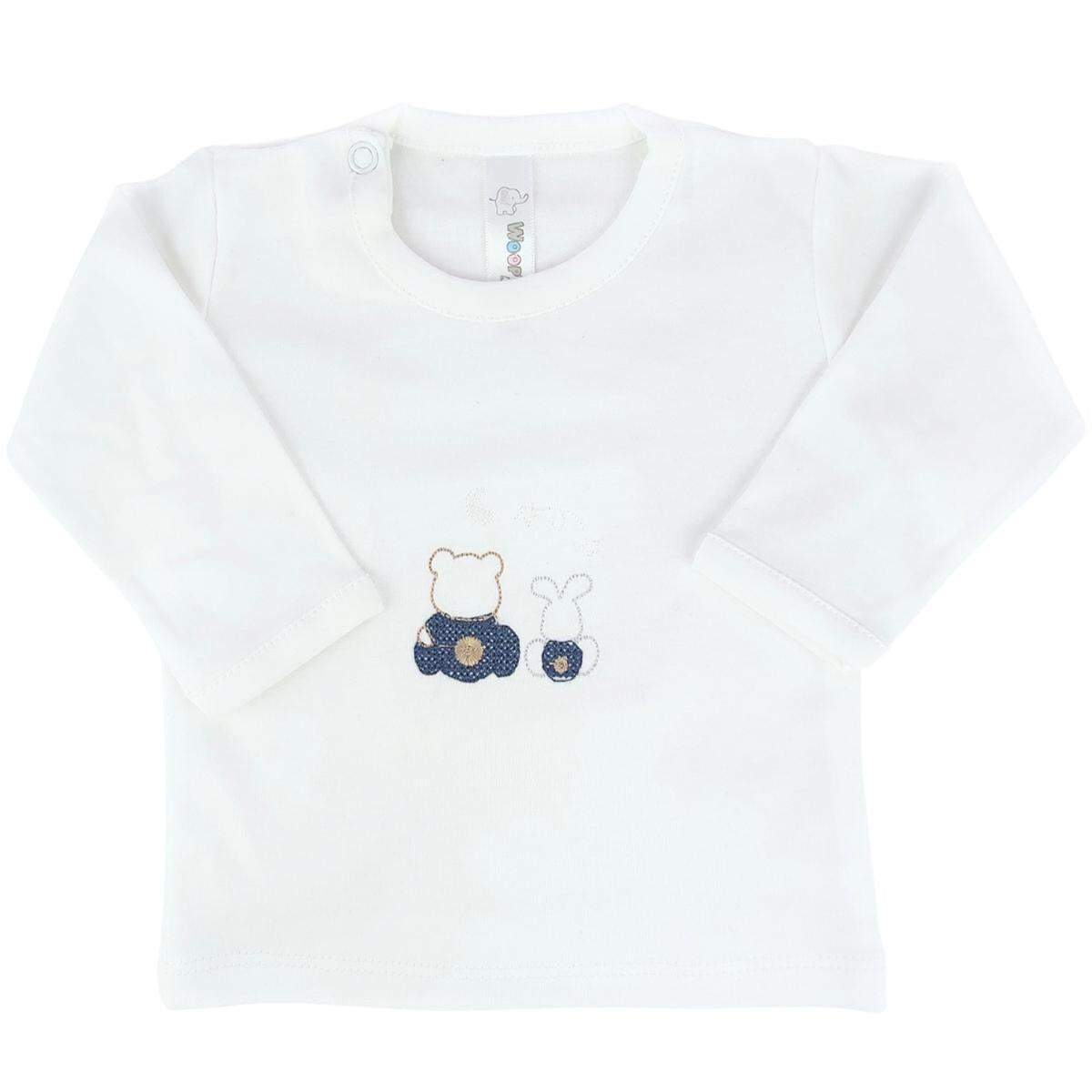 Conjunto Bebe - punto ingles - Amigos duo - Celeste-Azul