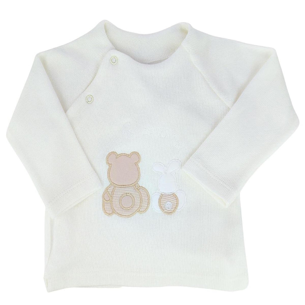Conjunto Bebe - punto ingles - Amigos duo - Crema-Beige