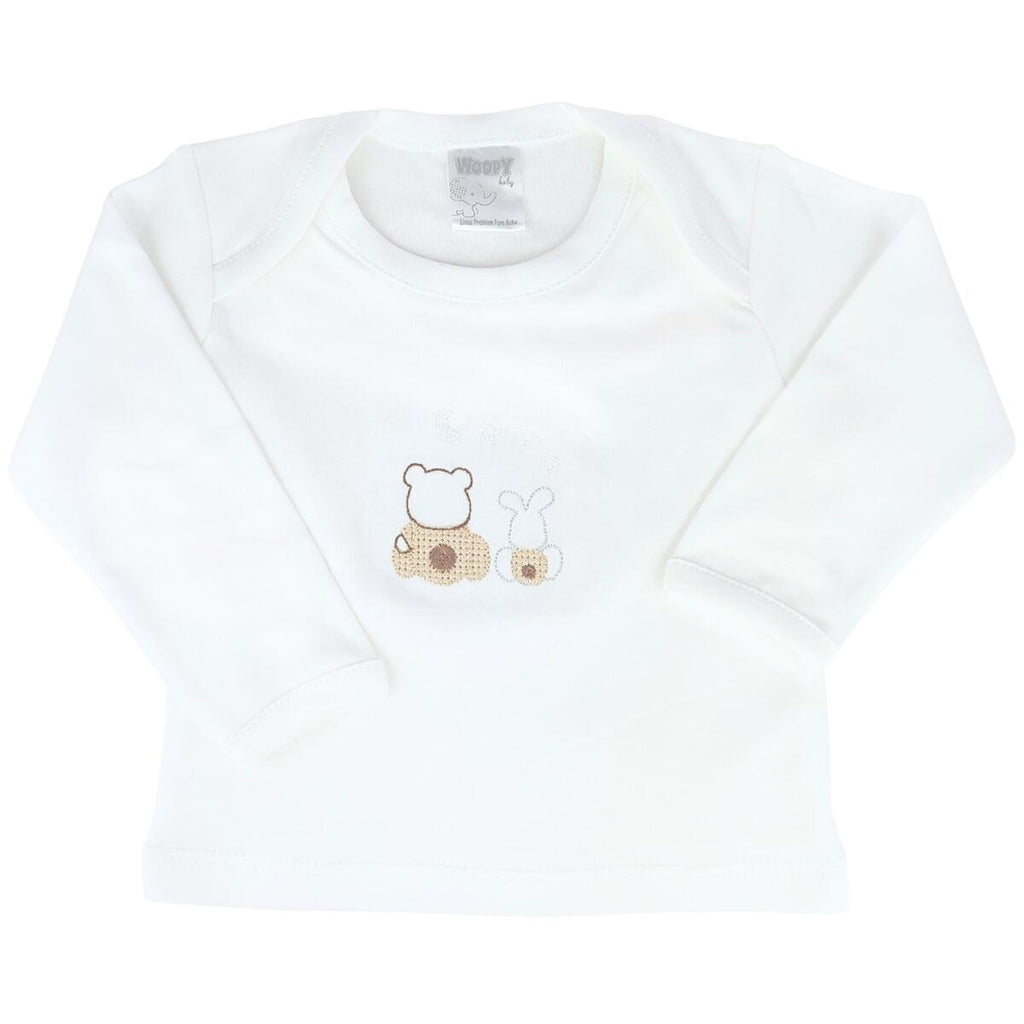 Conjunto Bebe - punto ingles - Amigos duo - Crema-Beige