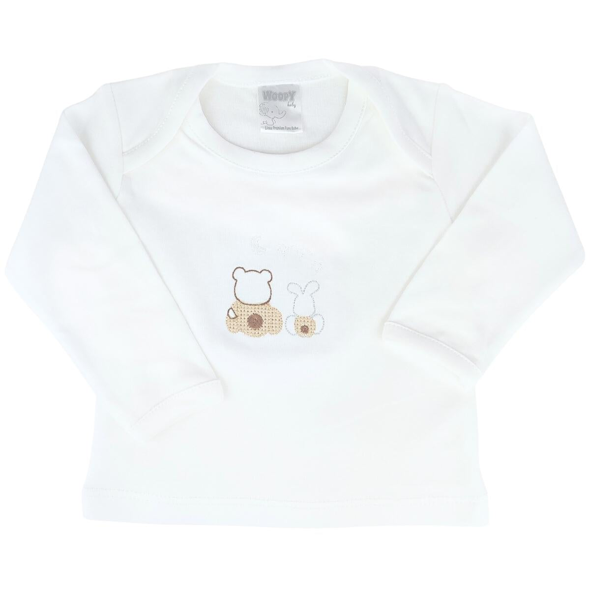 Conjunto Bebe - punto ingles - Amigos duo - Crema-Beige