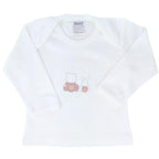 Conjunto Bebe - punto ingles - Amigos duo - Crema-Palo Rosa