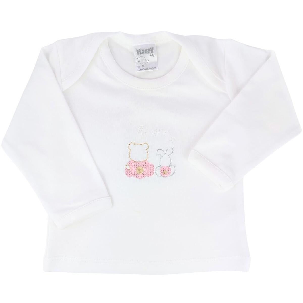 Conjunto Bebe - punto ingles - Amigos duo - Rosado