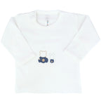 Conjunto Bebe - punto ingles - Amigos duo - Gris-Azul
