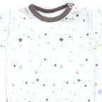 Ajuar Set 3 piezas manga corta Estampado Estrellas Marron