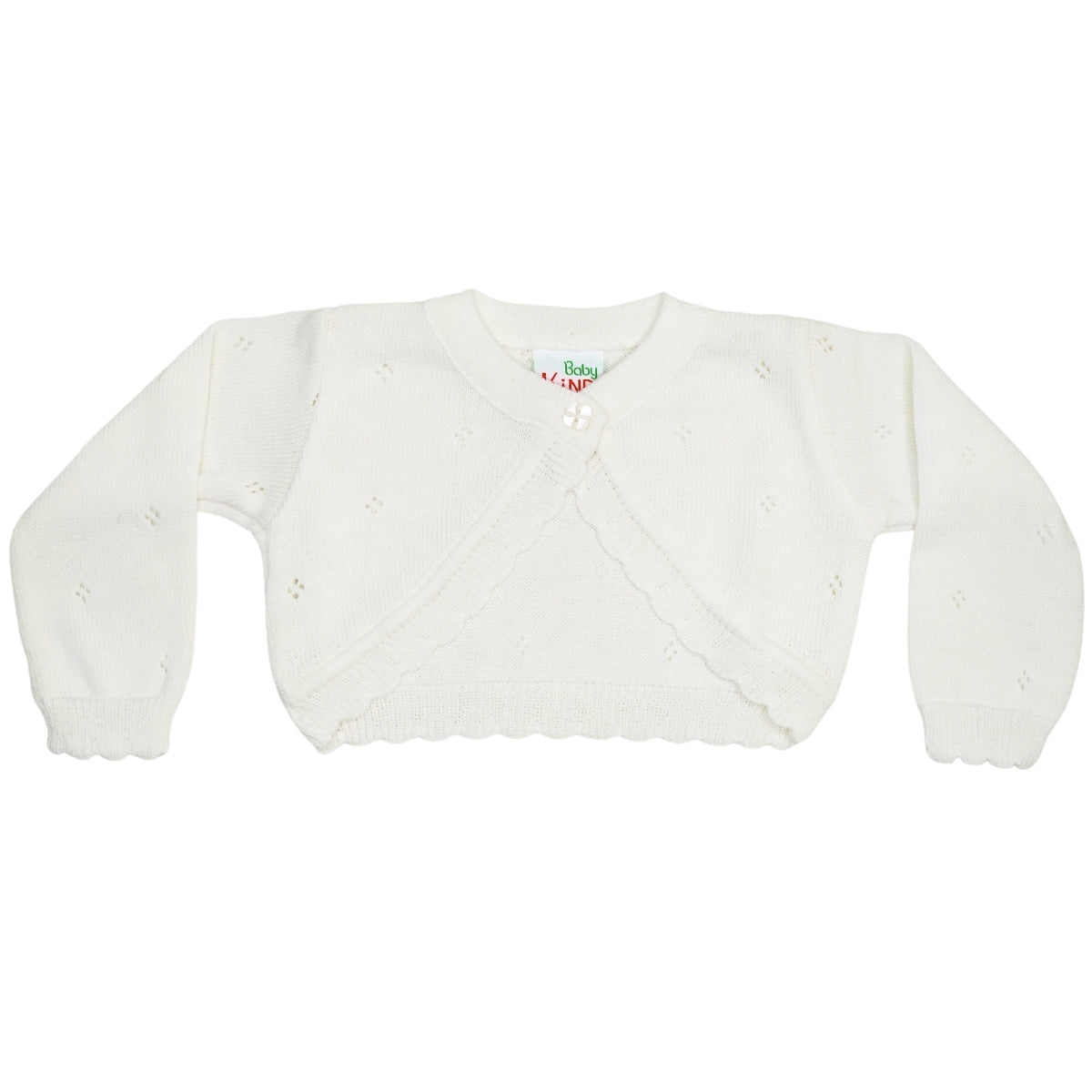 Bolero Bebe - Hilo Algodón - Emeli - Perla