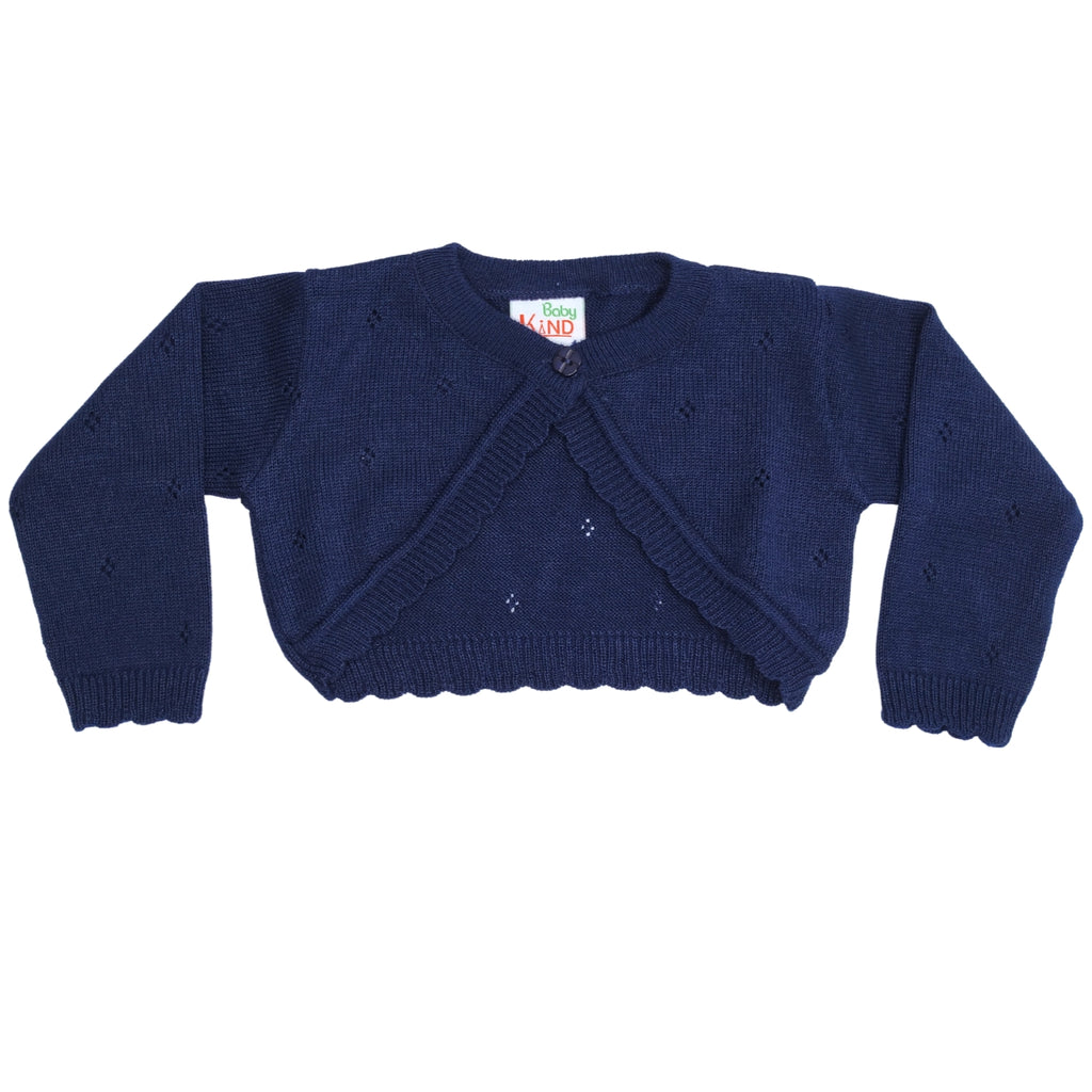 Bolero Bebe - Hilo Algodón - Emeli - Azul