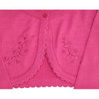 Bolero Bebe - Hilo Algodón - Florecita - Fucsia
