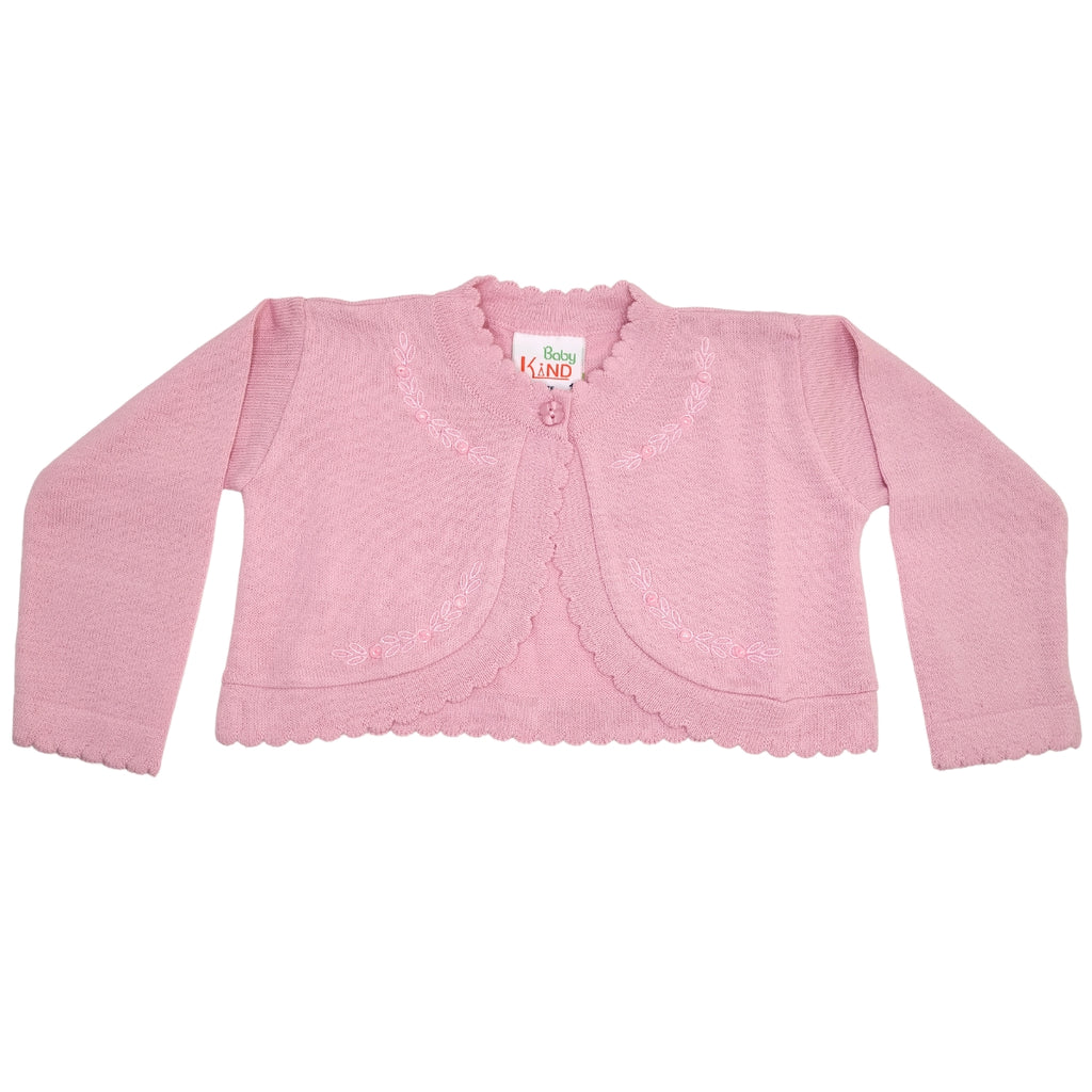 Bolero Bebe - Hilo Algodón - Nany3 - Palo Rosa
