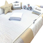 Set de Cama Cuna Cajonera y 4 protectores - Prestige - Safari 5 - Beige