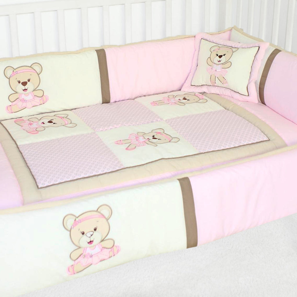 Set de Cuna y 4 protectores - Prestige - Osita bailarina 1