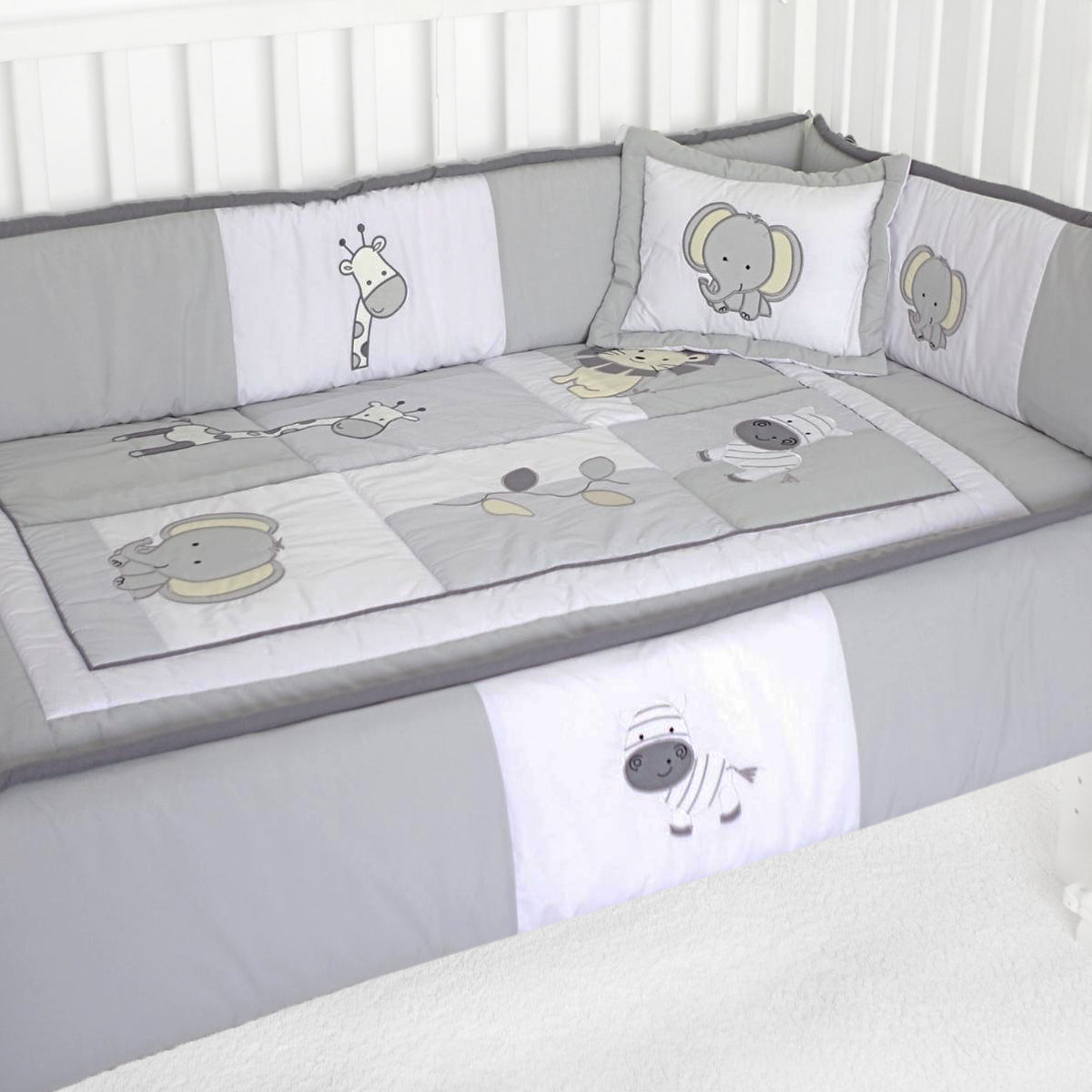 Set de Cuna y 4 protectores - Prestige - Los amigos de la selva 2