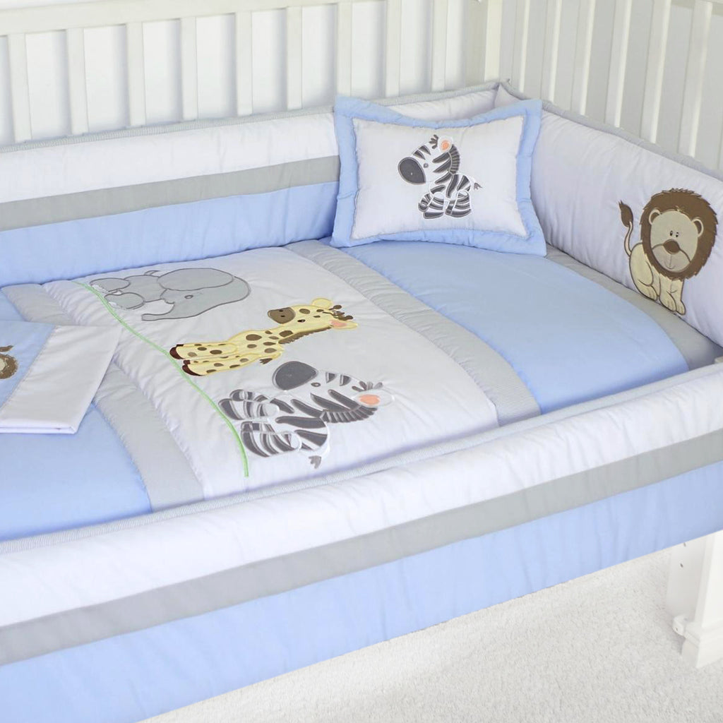 Set de Cuna y 4 protectores - Prestige - Los amigos de la selva 1