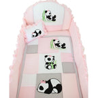 Set de cuna y Protector - Tradición - Panda Rosa